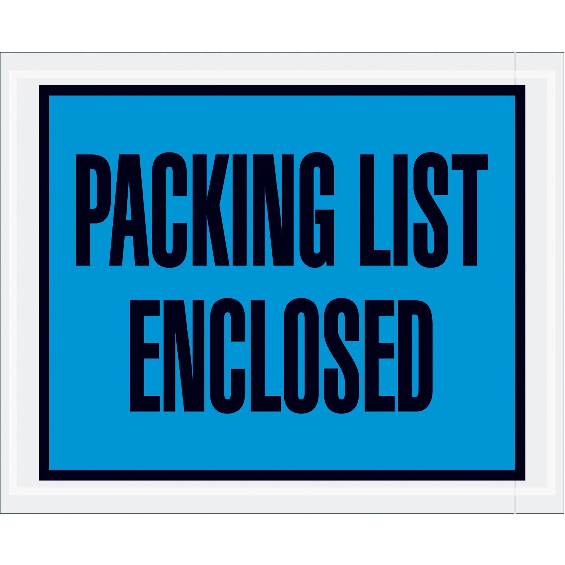 4 1/2 x 5 1/2" Blue "Packing List Enclosed" Envelopes - PL403