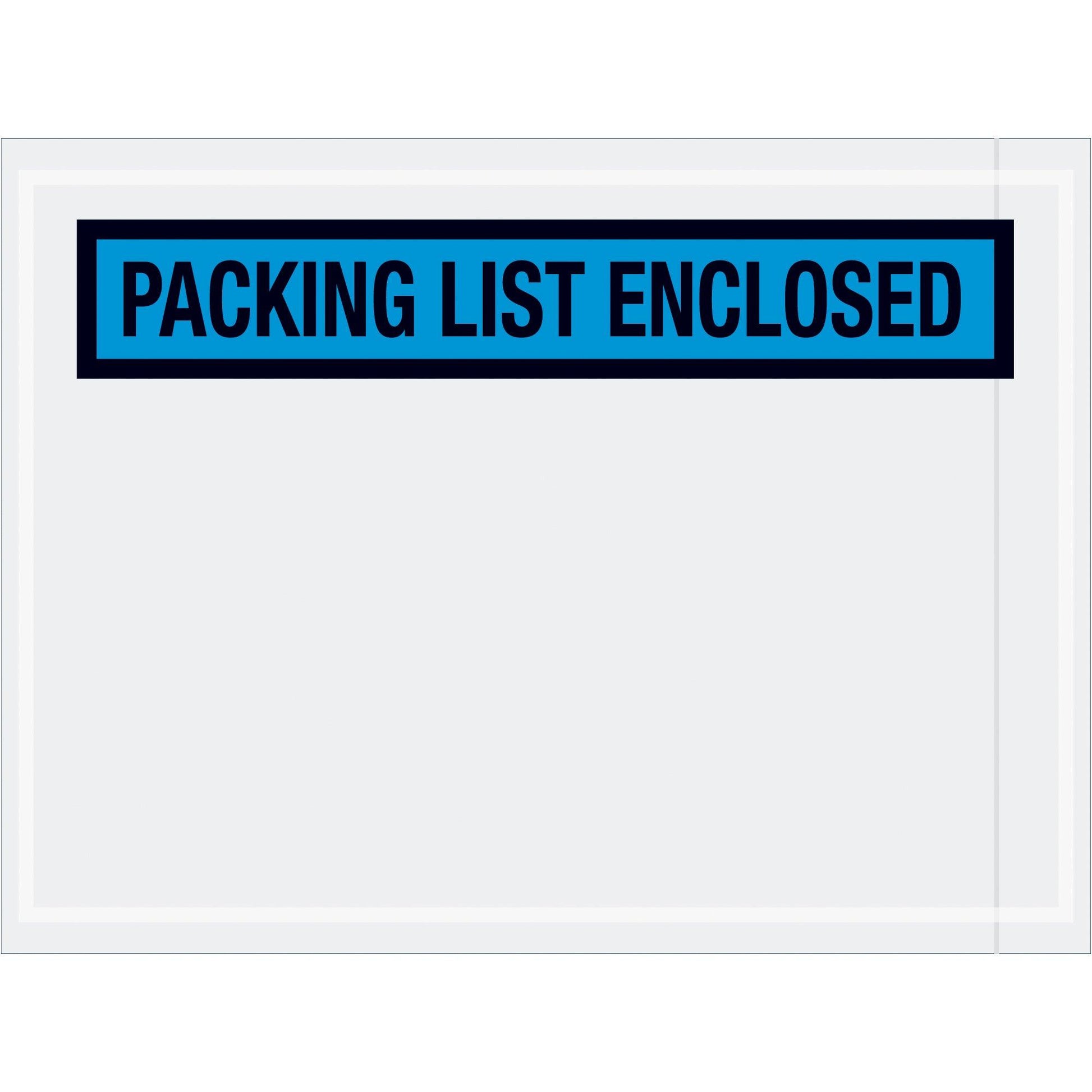 4 1/2 x 6" Blue "Packing List Enclosed" Envelopes - PL488