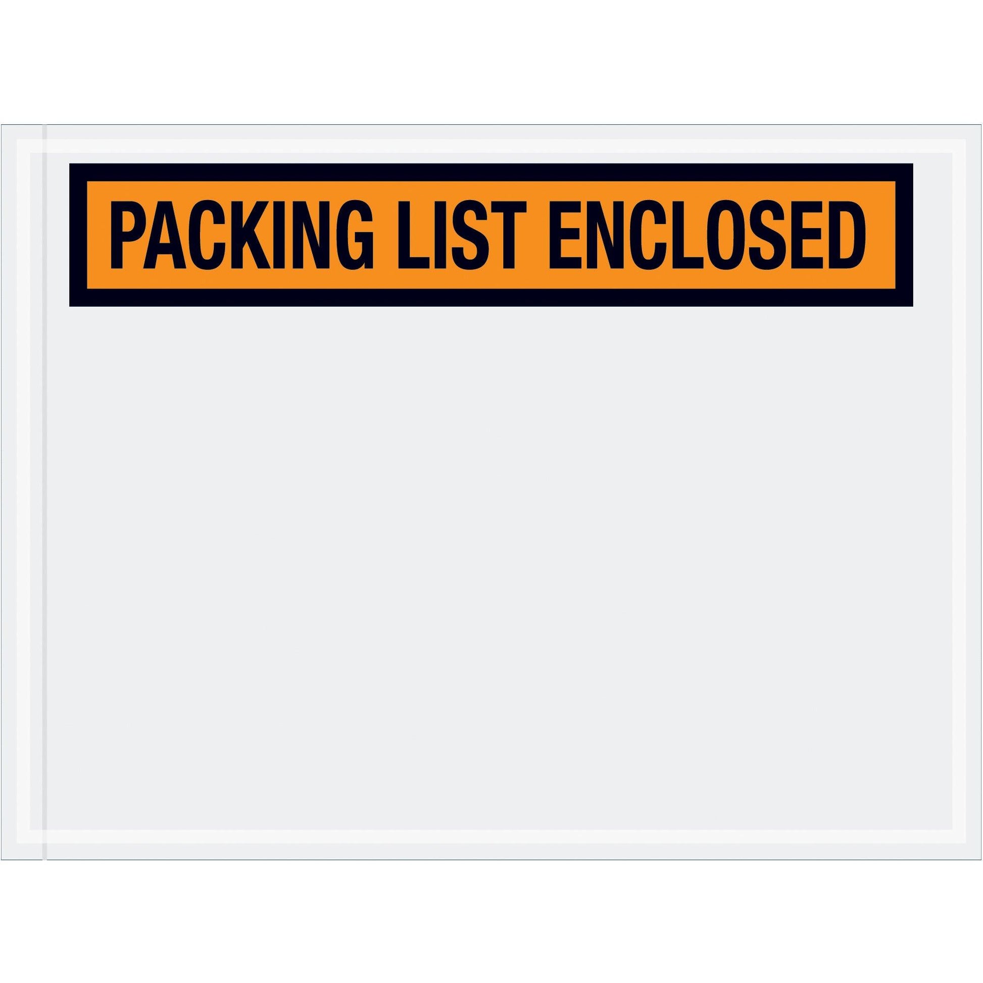 4 1/2 x 6" Orange "Packing List Enclosed" Envelopes - PL442