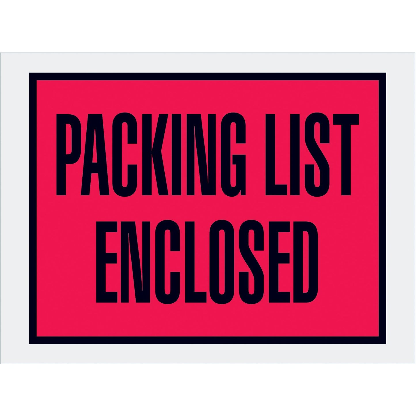 4 1/2 x 6" Red (Open End) "Packing List Enclosed" Envelopes - PL411