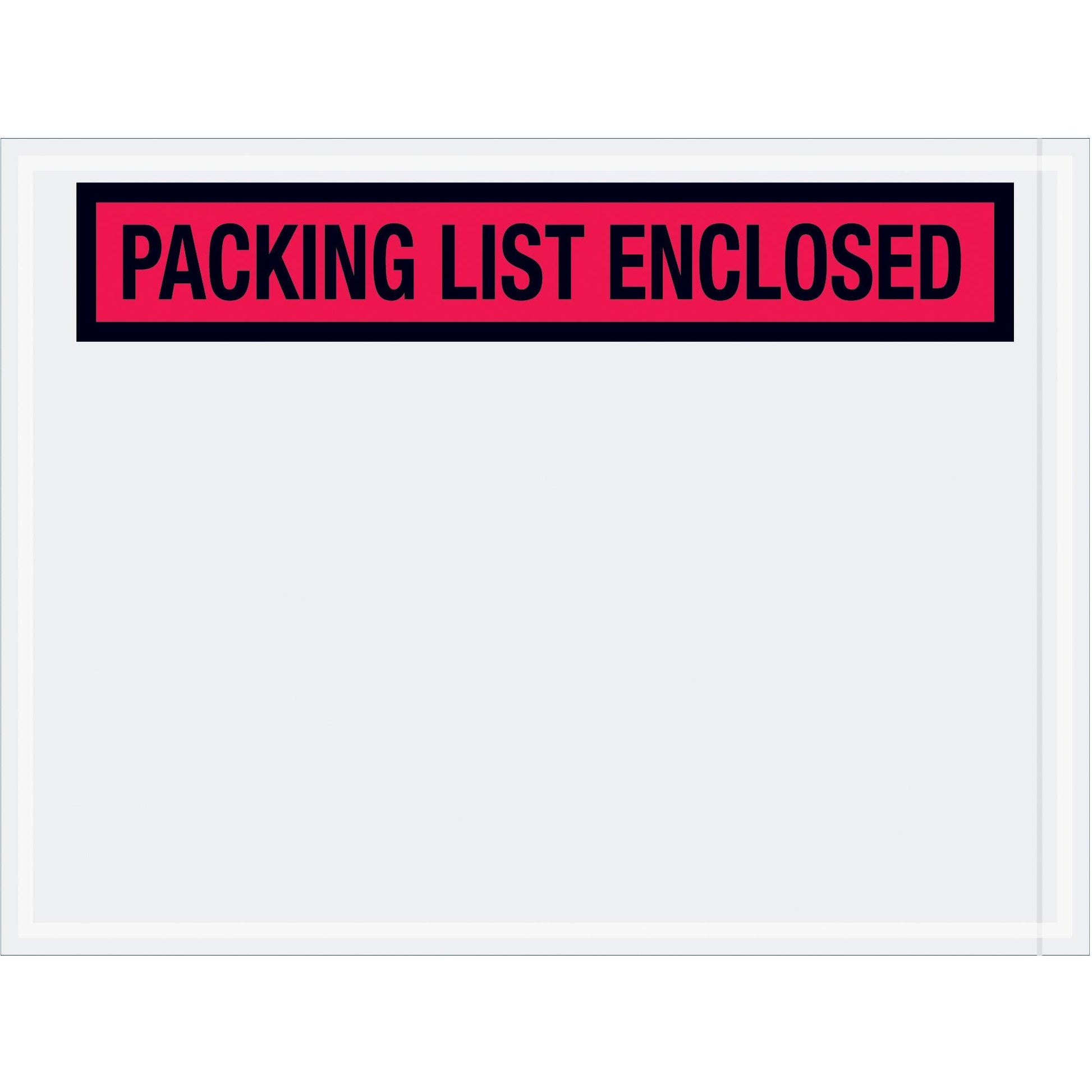 4 1/2 x 6" Red "Packing List Enclosed" Envelopes - PL451