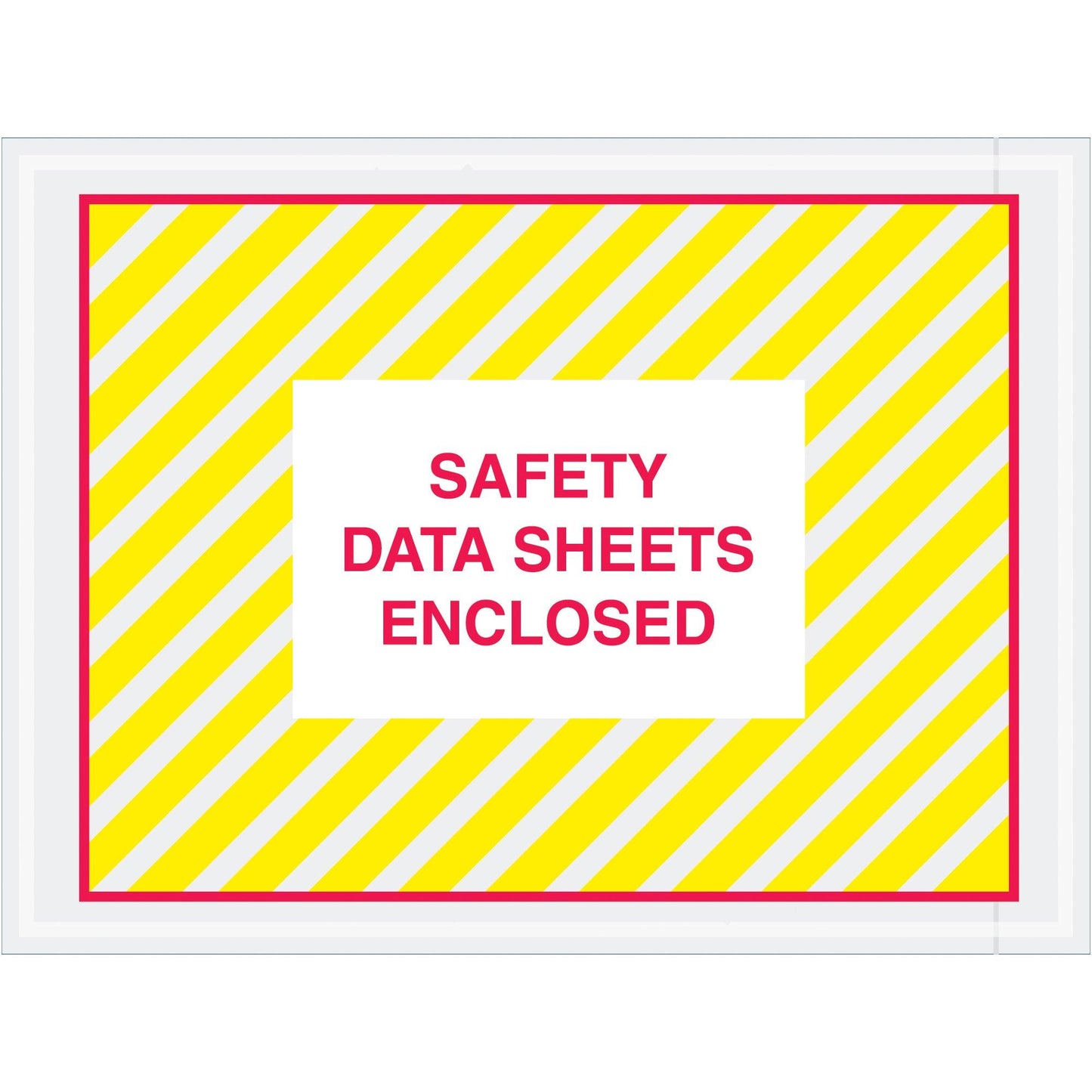 4 1/2 x 6" "Safety Data Sheets Enclosed" SDS Envelopes - PL498