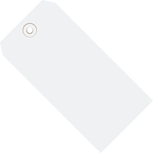 4 1/4 x 2 1/8" White 13 Pt. Shipping Tags - G11041G Box Packaging Partner