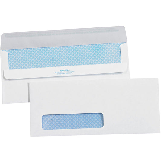 4 1/8 x 9 1/2" - #10 Window Redi-Seal Business Envelopes with Security Tint - EN1113