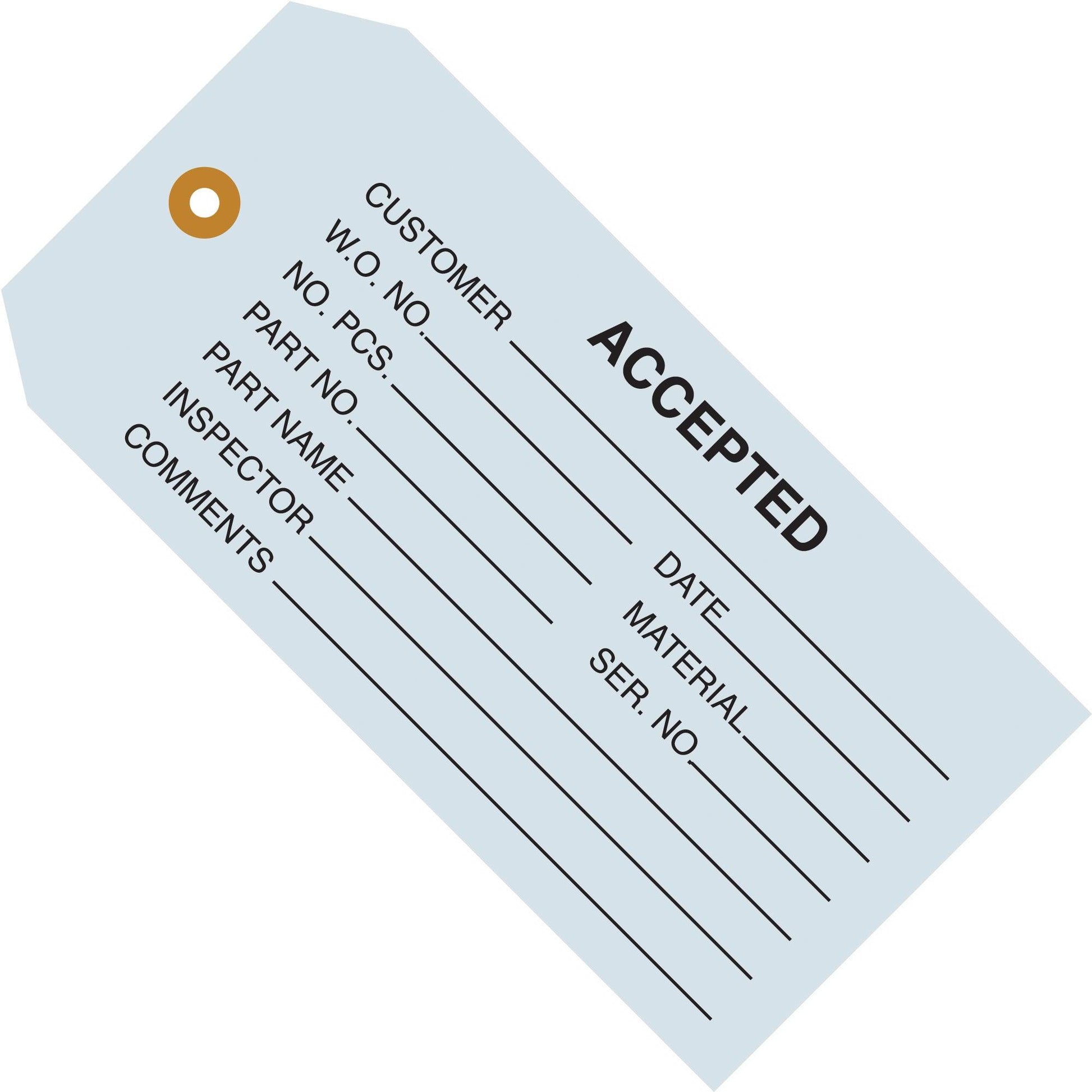 4 3/4 x 2 3/8" - "Accepted (Blue)" Inspection Tags - G20011