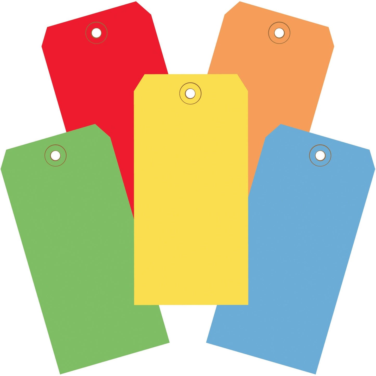 4 3/4 x 2 3/8" Assorted Color 13 Pt. Shipping Tags - G20001