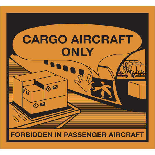 4 3/8 x 4 3/4" - "Cargo Aircraft Only" Labels - DL1395