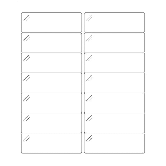 4 x 1 1/3" Pure Clear Rectangle Laser Labels - LL237CC