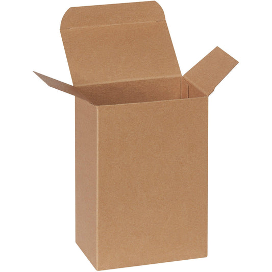 4 x 2 1/2 x 6" Kraft Reverse Tuck Folding Cartons - RT9SC