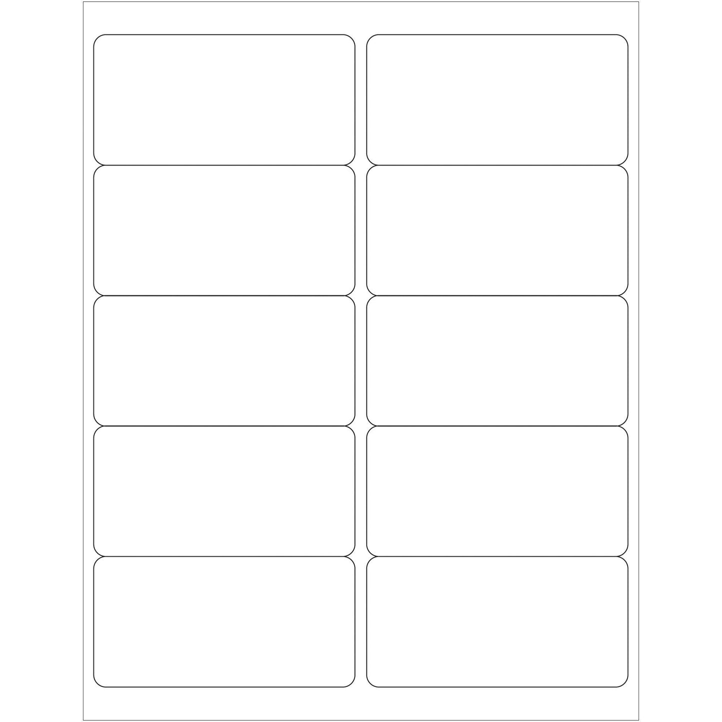 4 x 2" Glossy White Rectangle Laser Labels - LL202