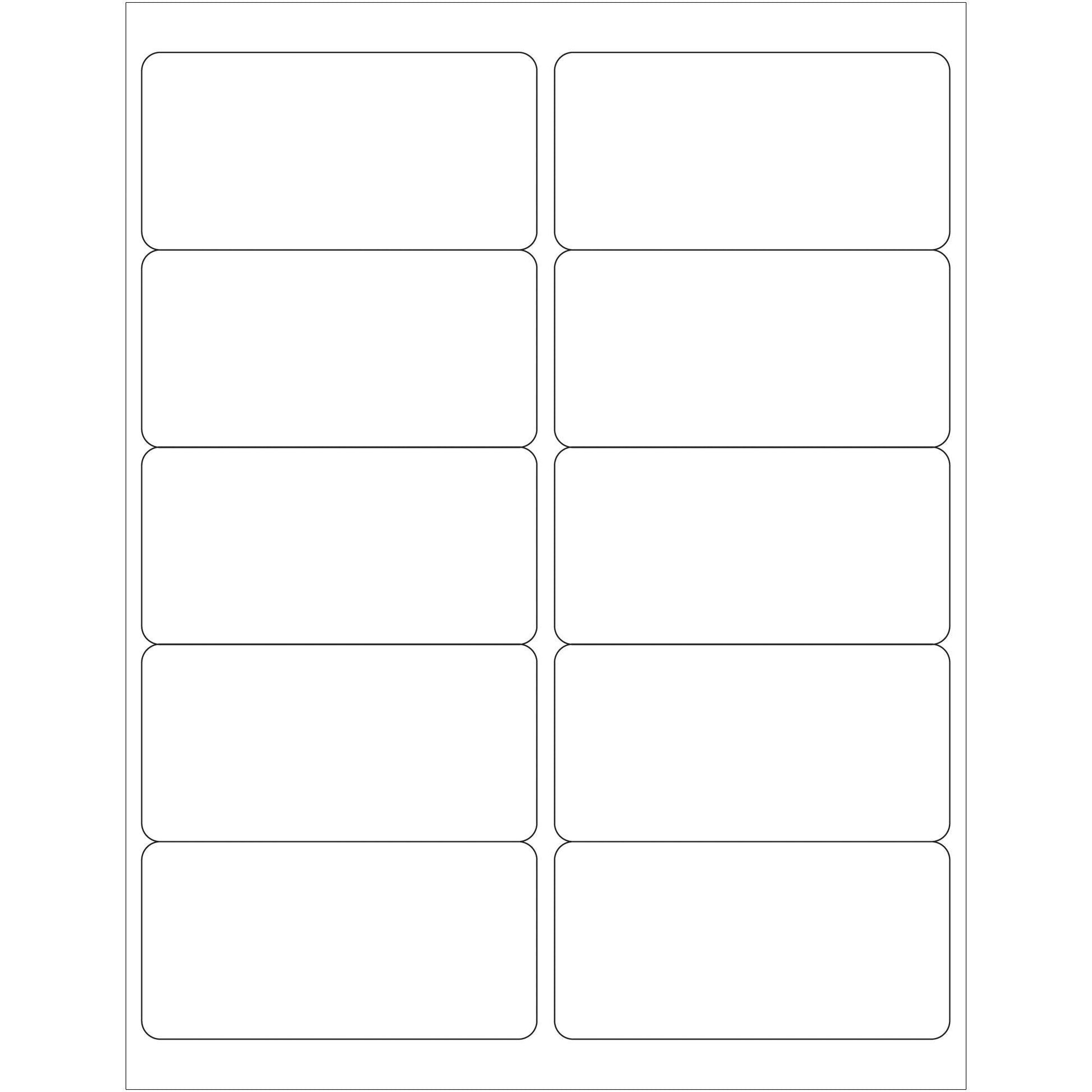 4 x 2" Glossy White Rectangle Laser Labels - LL202