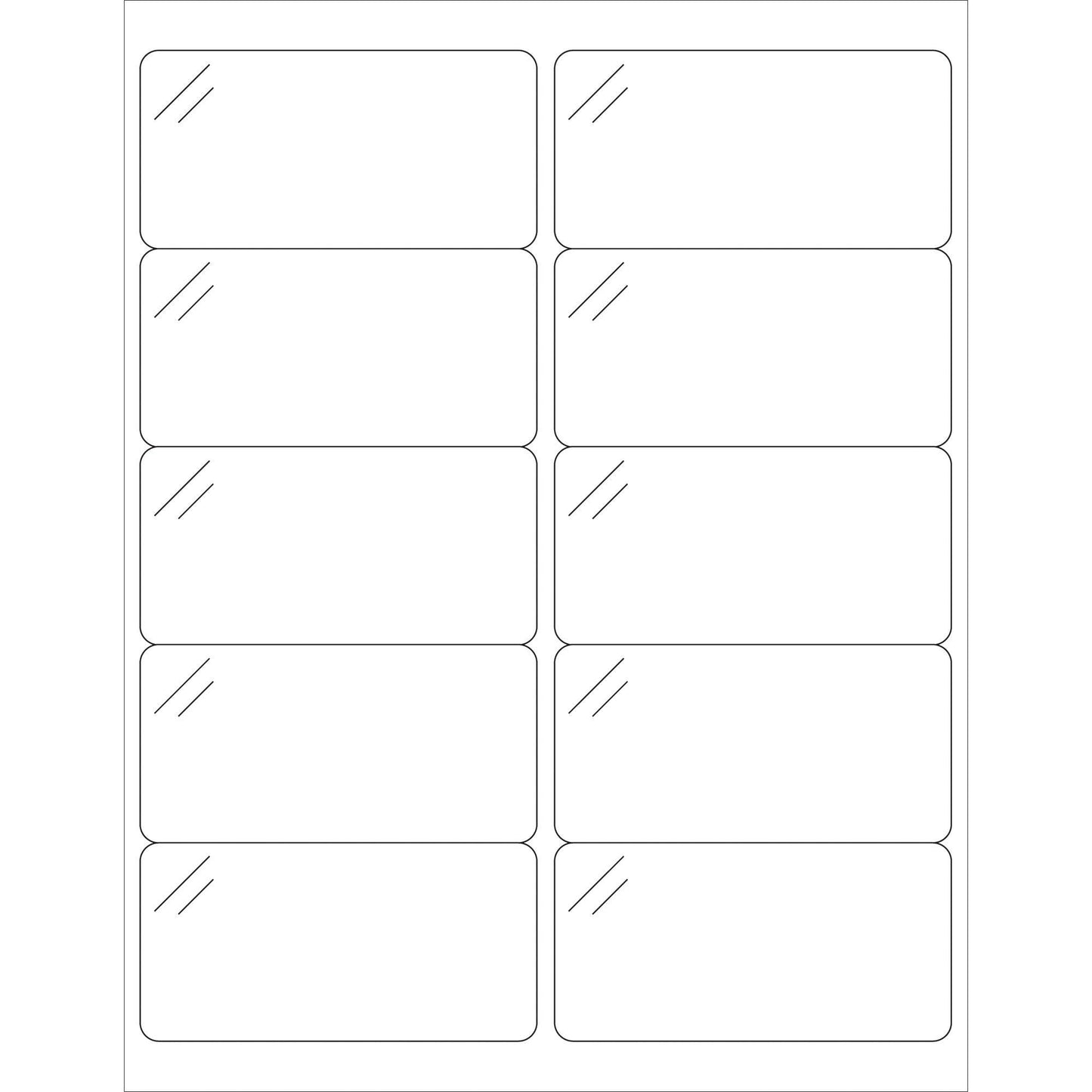 4 x 2" Pure Clear Rectangle Laser Labels - LL238CC