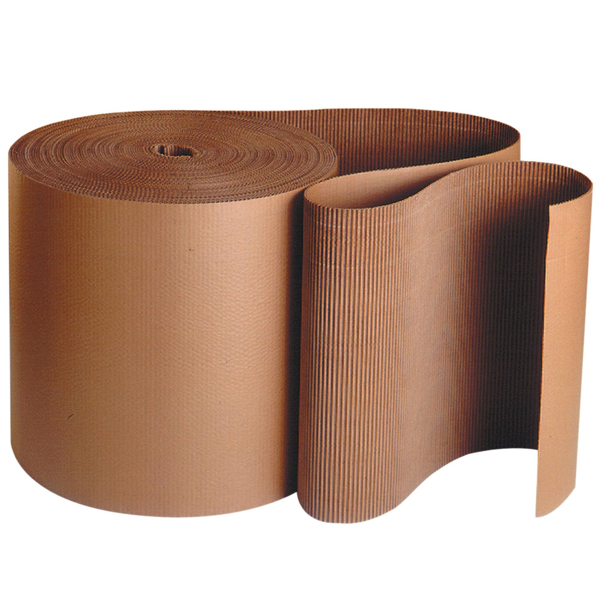 4" x 250' - A Flute Kraft Singleface Corrugated Roll - SF04