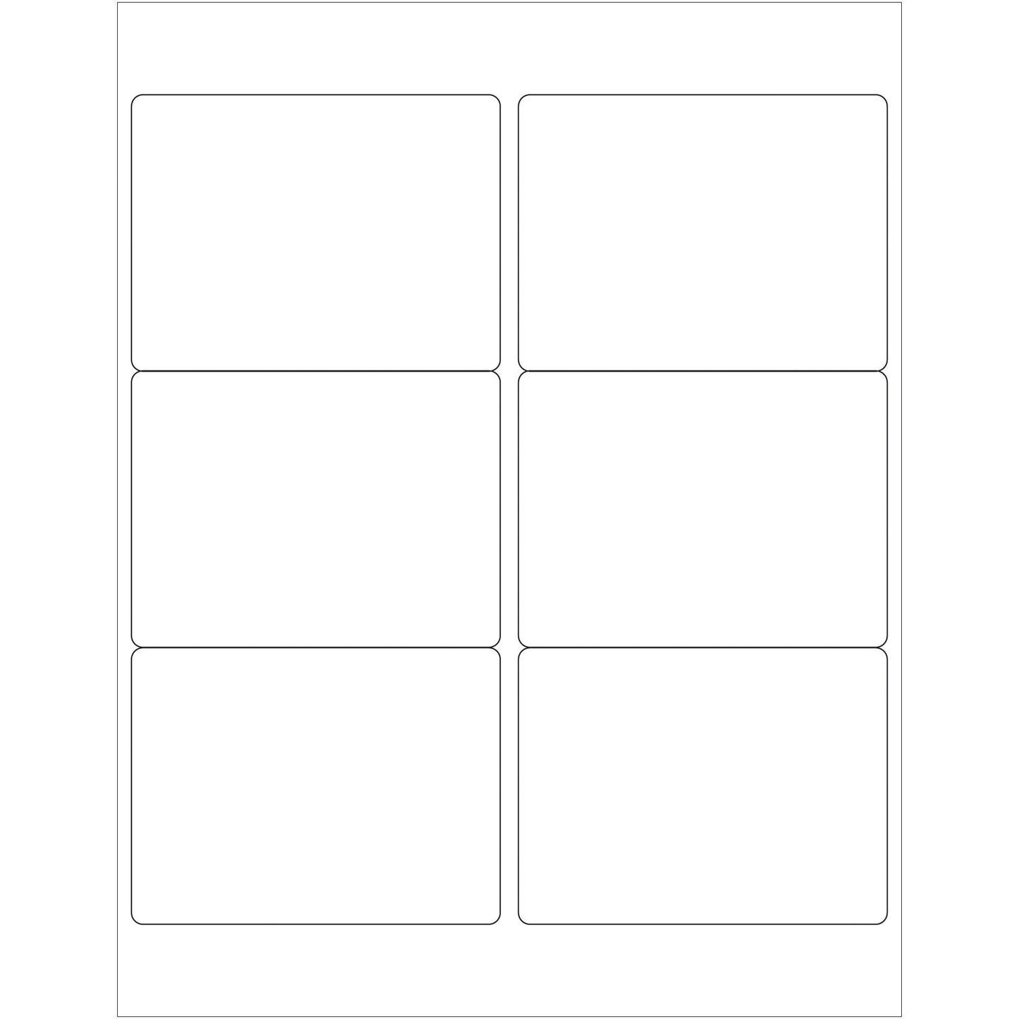 4 x 3" White Rectangle Laser Labels - LL126