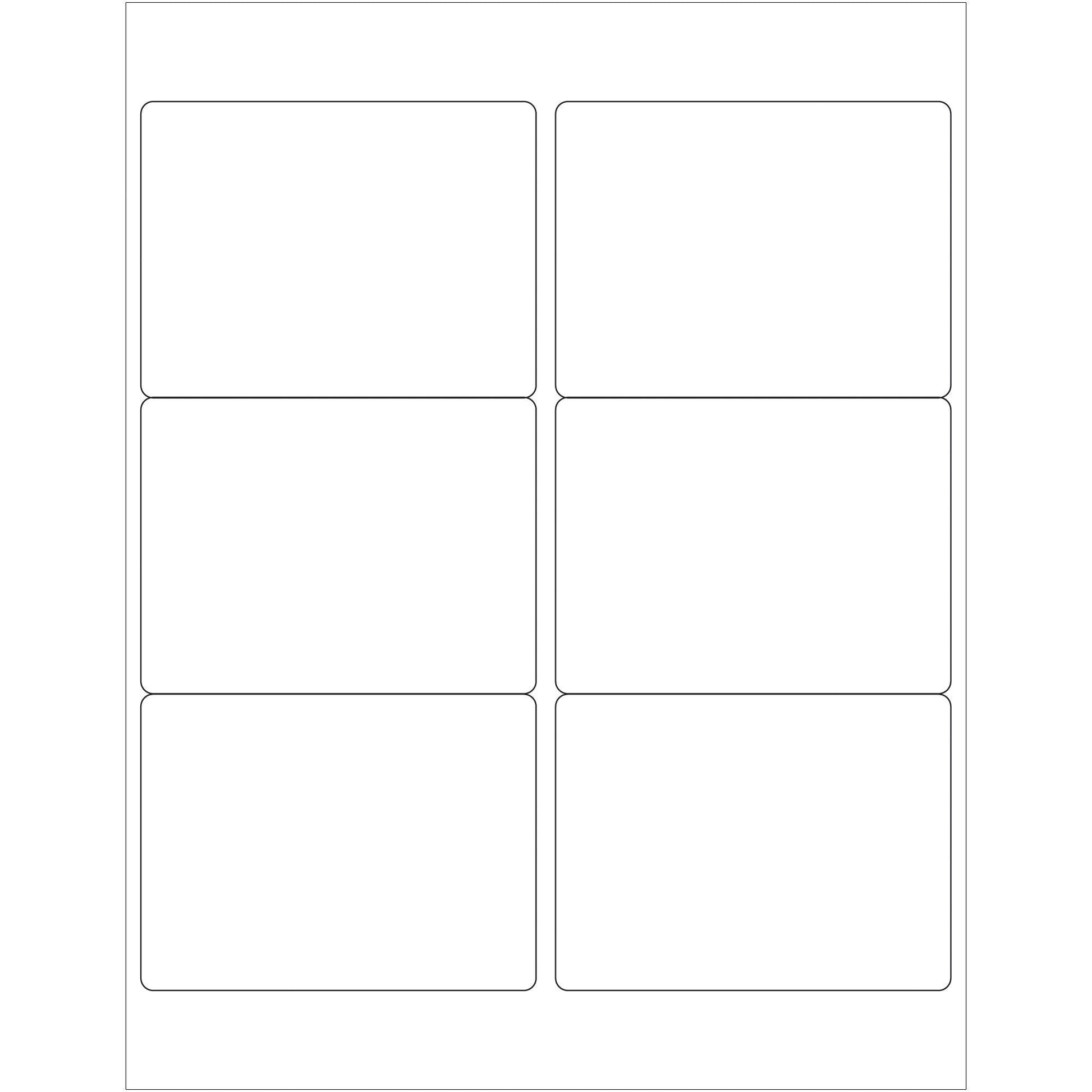 4 x 3" White Rectangle Laser Labels - LL126