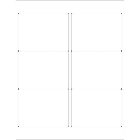 4 x 3" White Rectangle Laser Labels - LL126