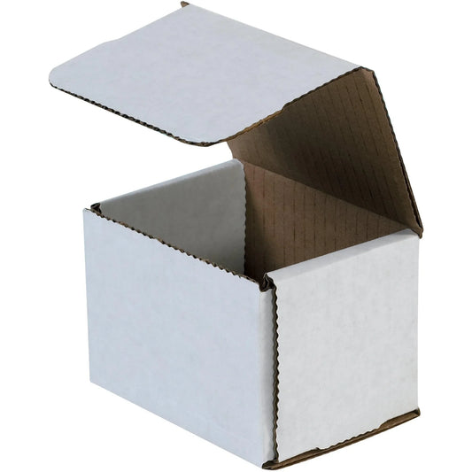 4 x 3 x 3" White Corrugated Mailers - M433 Box Packaging Partner