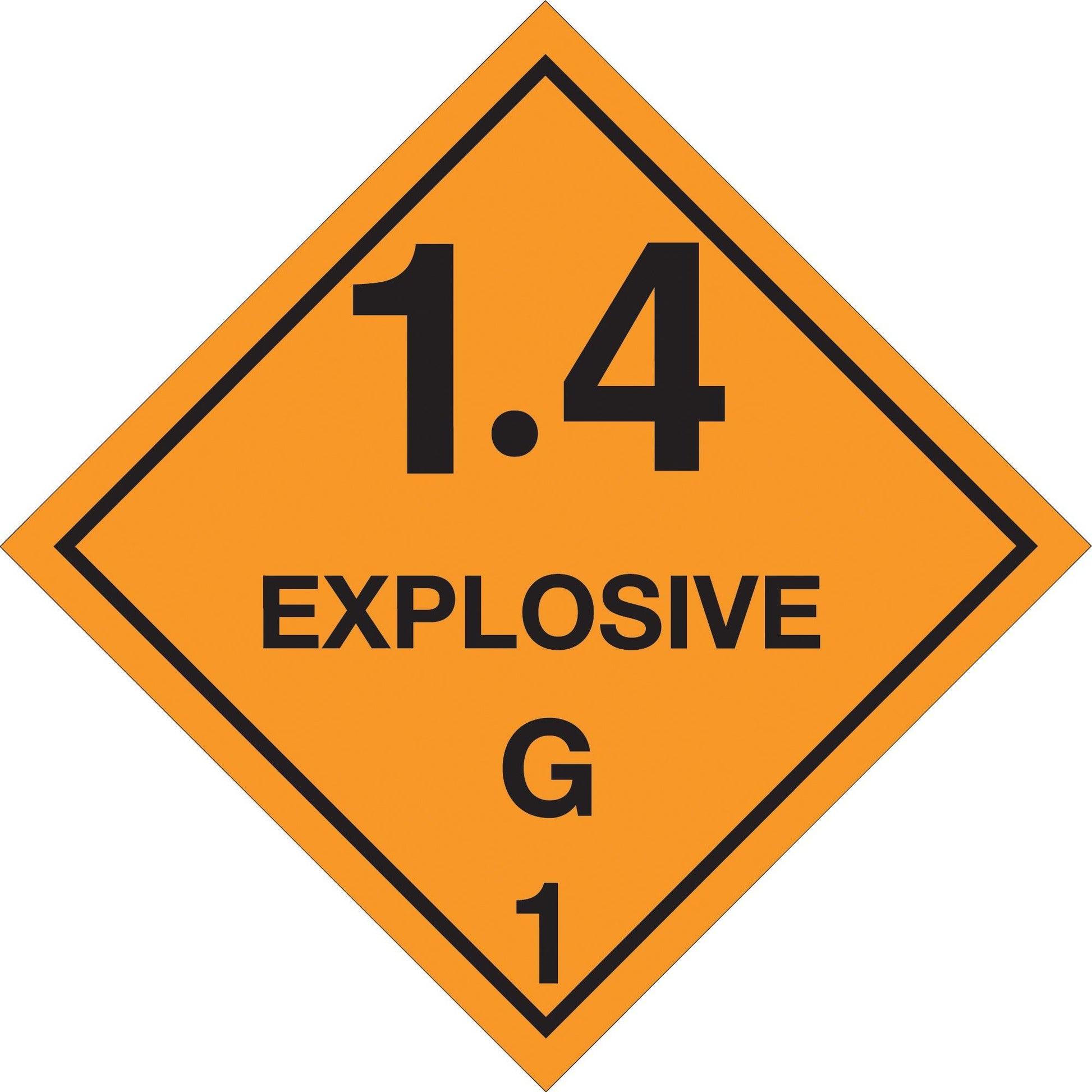 4 x 4" - "1.4 - Explosive - G 1" Labels - DL5090