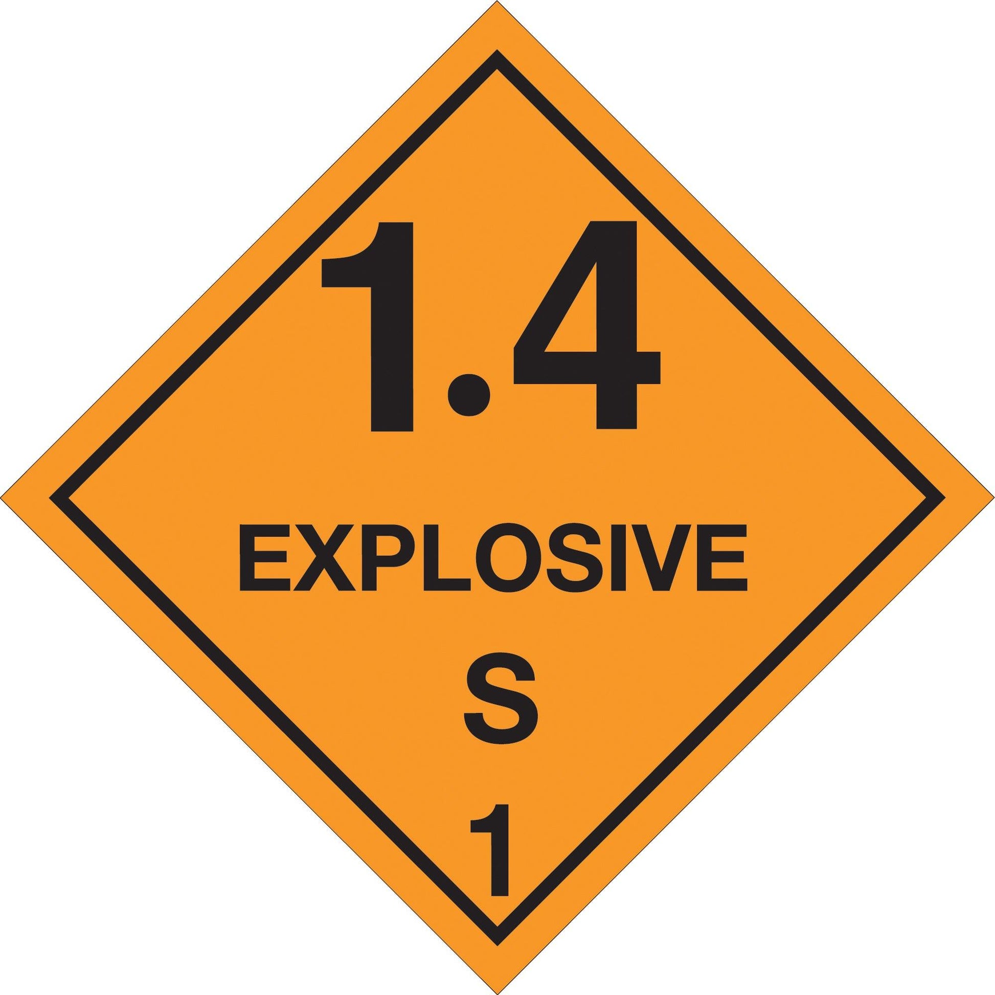 4 x 4" - "1.4 - Explosive - S 1" Labels - DL5091