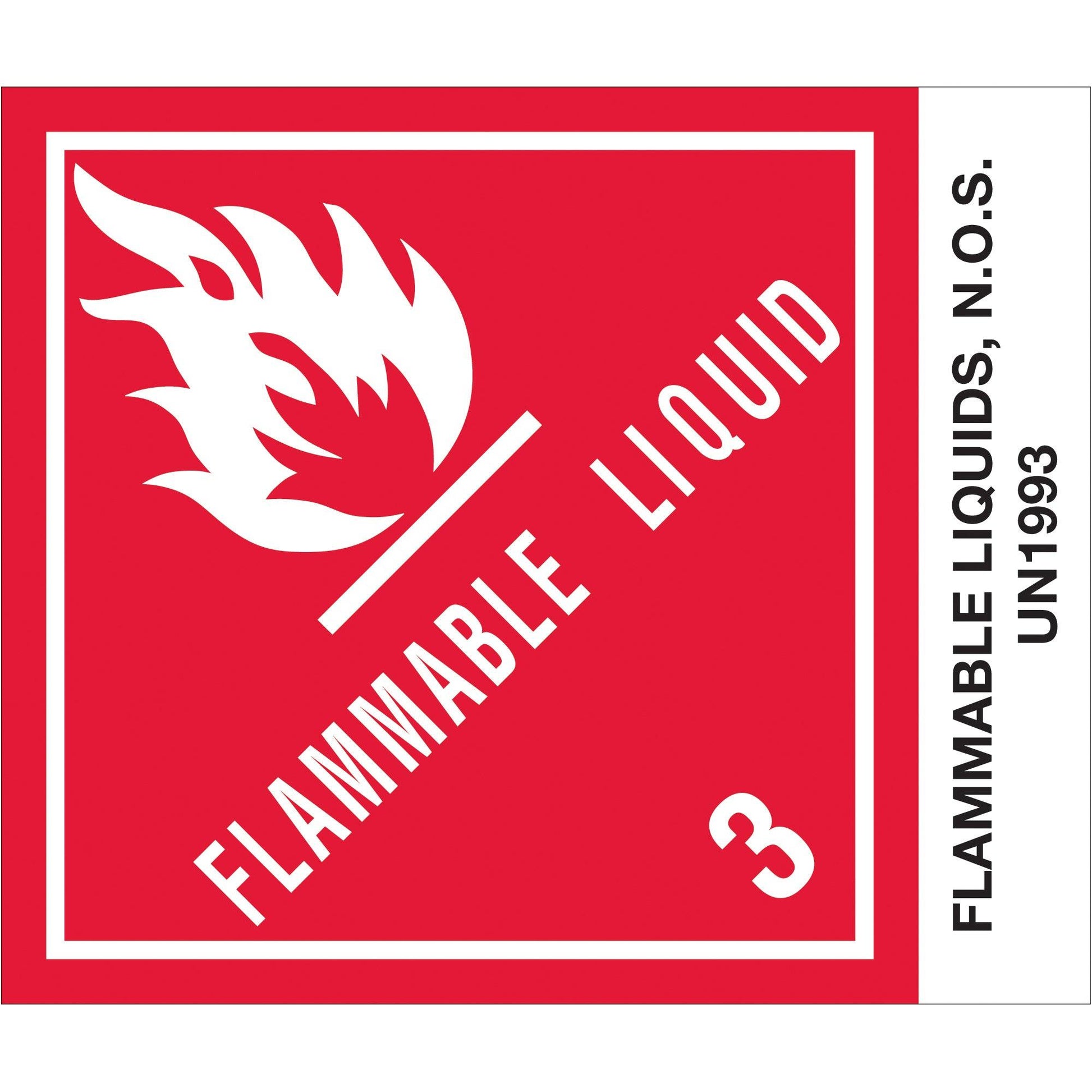 4 x 4 3/4" - "Flammable Liquids, N.O.S." Labels - DL512P2