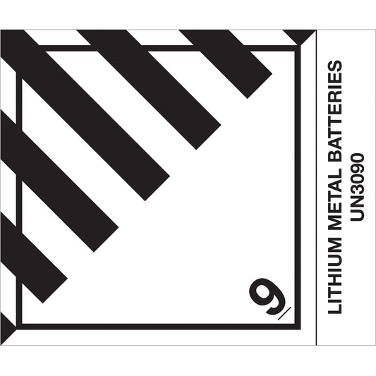 4 x 4 3/4" - "Lithium Metal Batteries" - DL519P1