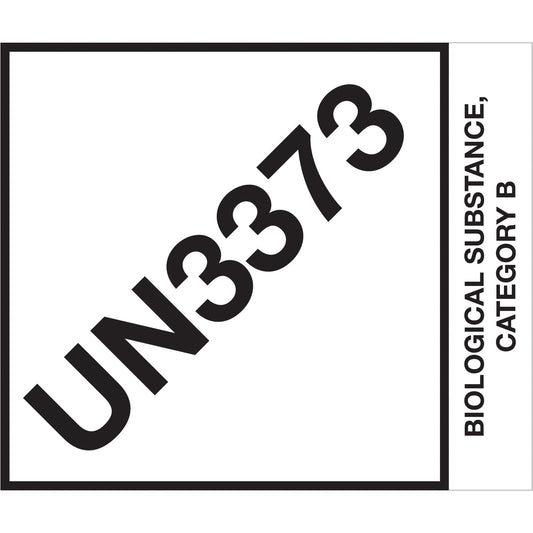 4 x 4 3/4" - "UN3373 Biological Substance Category B" Labels - DL1404