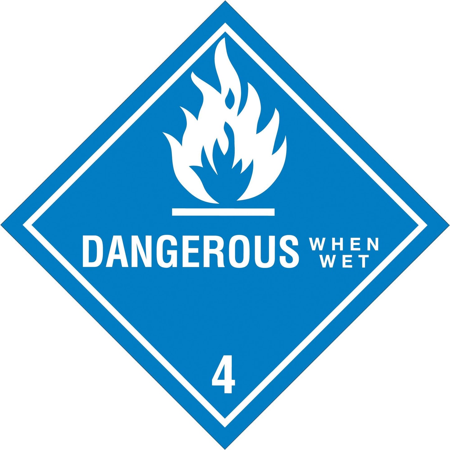 4 x 4" - "Dangerous When Wet - 4" Labels - DL5150