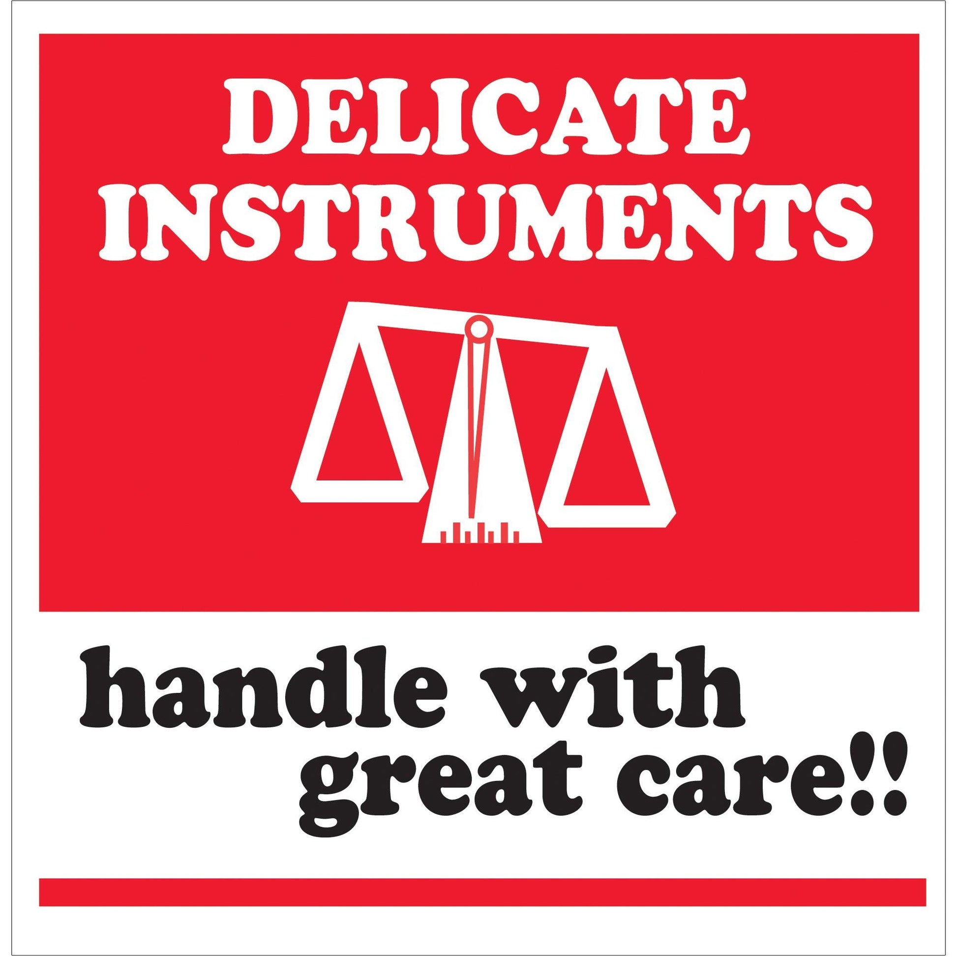 4 x 4" - "Delicate Instruments - HWC" Labels - SCL537