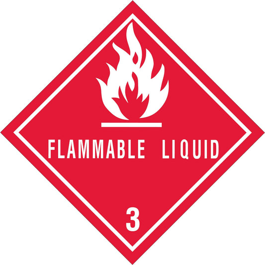 4 x 4" - "Flammable Liquids - 3" Labels - DL5120