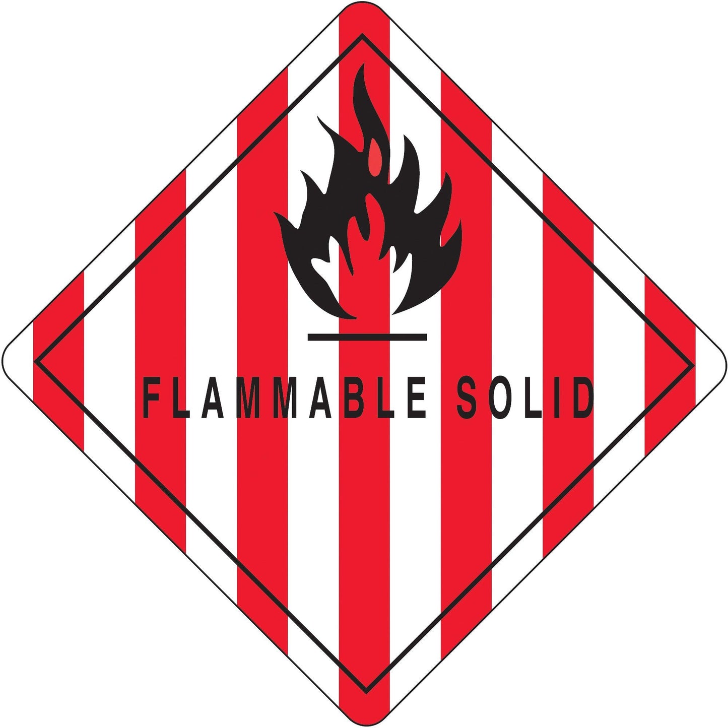 4 x 4" - "Flammable Solid" Labels - DL5770