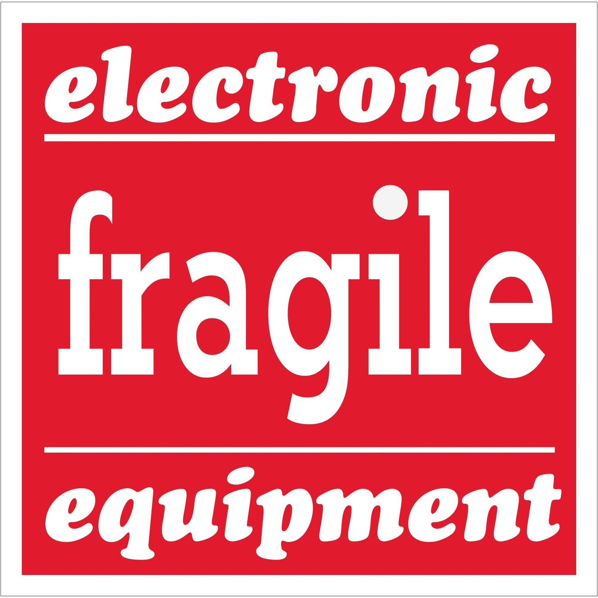 4 x 4" - "Fragile - Electronic Equipment" Labels - SCL526