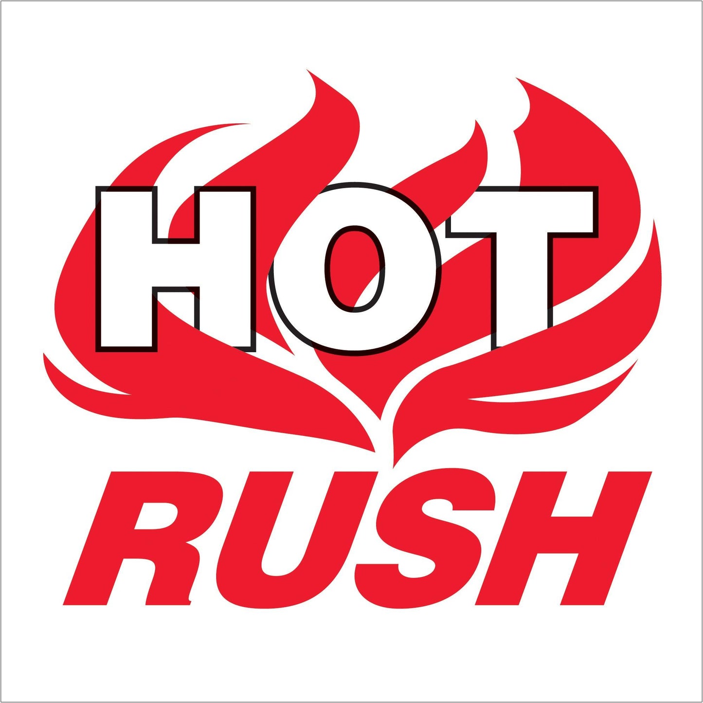 4 x 4" - "Hot Rush" Labels - DL3193