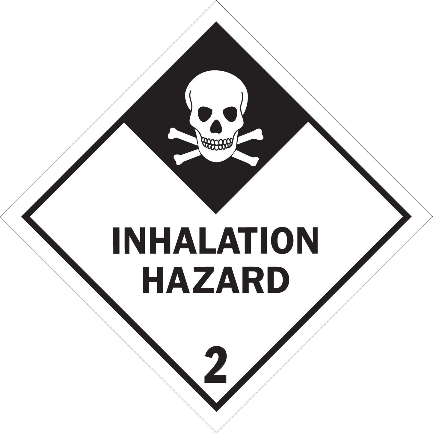 4 x 4" - "Inhalation Hazard - 2" Labels - DL5112