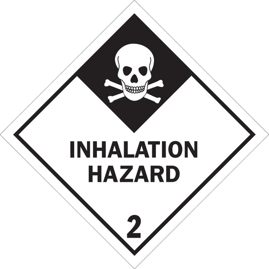 4 x 4" - "Inhalation Hazard - 2" Labels - DL5112