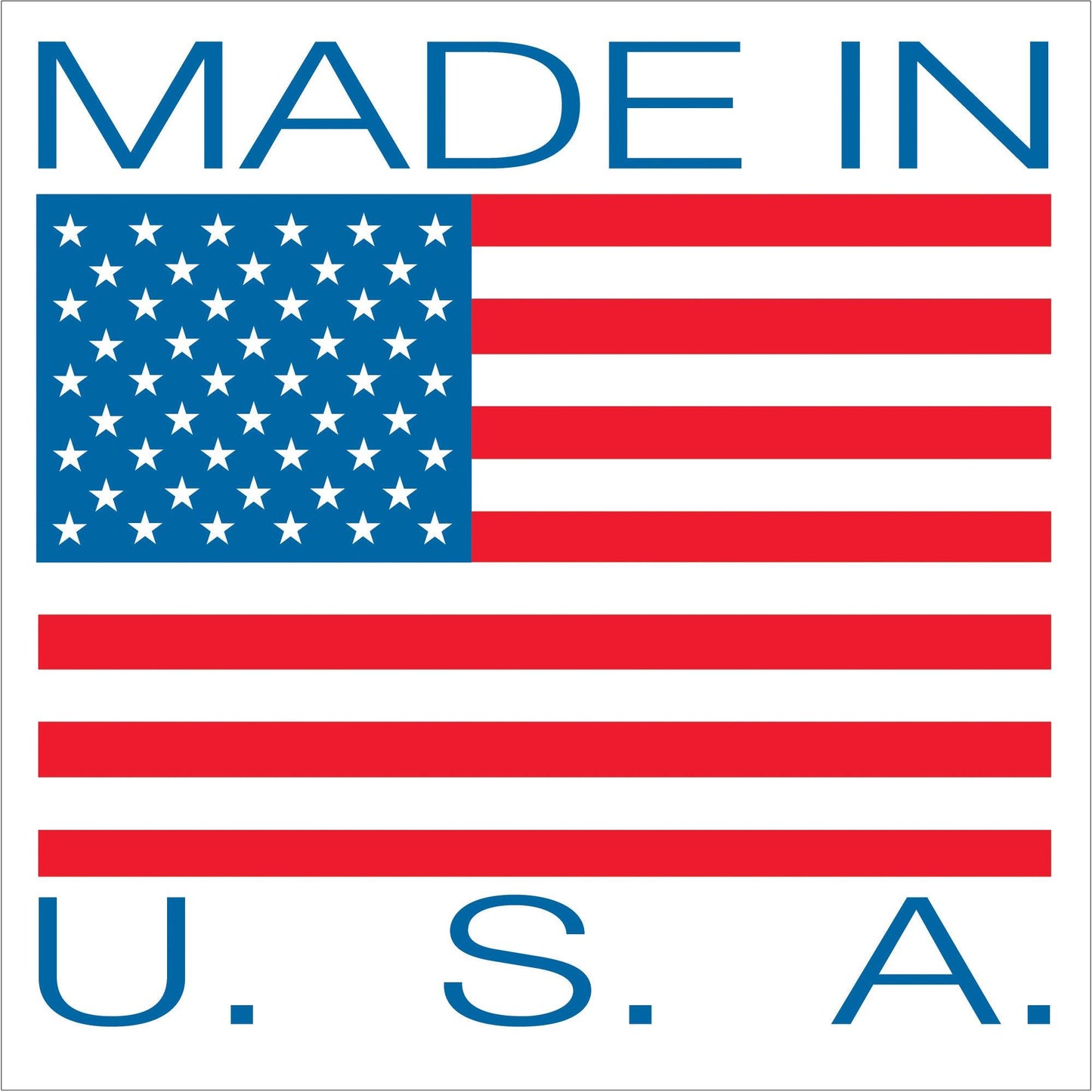 4 x 4" - "Made in U.S.A." Labels - USA504