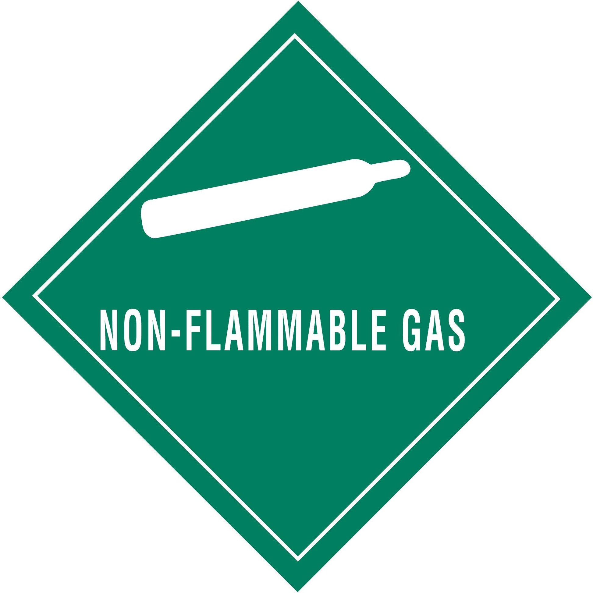 4 x 4" - "Non-Flammable Gas" Labels - DL5832