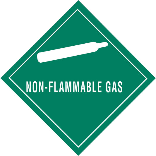 4 x 4" - "Non-Flammable Gas" Labels - DL5832