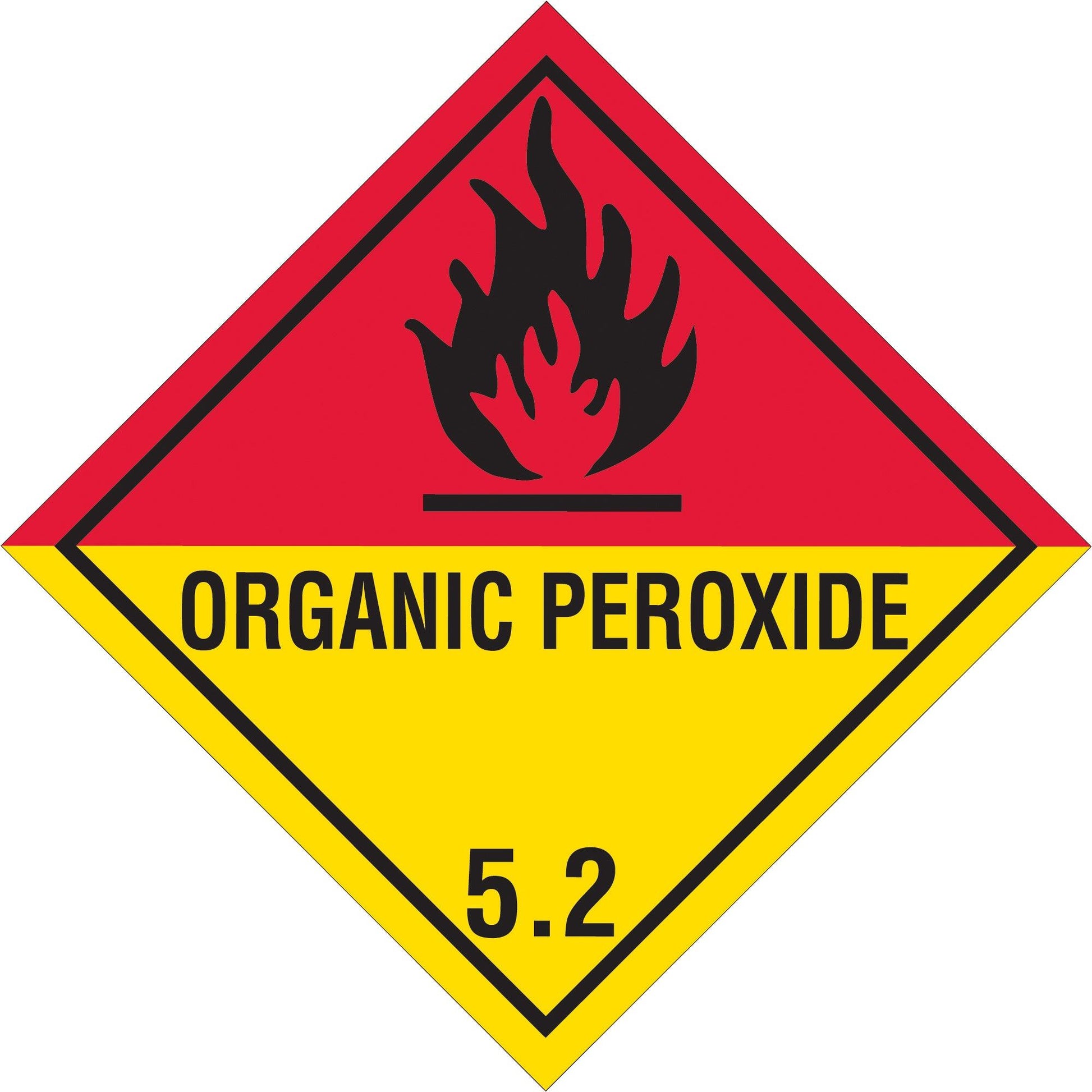 4 x 4" - "Organic Peroxide - 5.2" Labels - DL5170