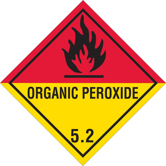 4 x 4" - "Organic Peroxide - 5.2" Labels - DL5170