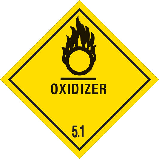 4 x 4" - "Oxidizer - 5.1" Labels - DL5160