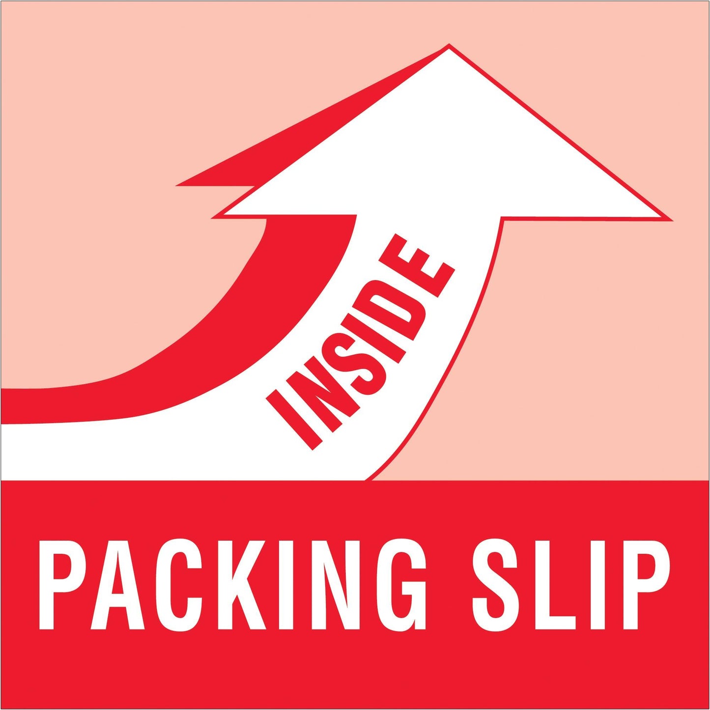 4 x 4" - "Packing Slip Inside" Labels - DL1180