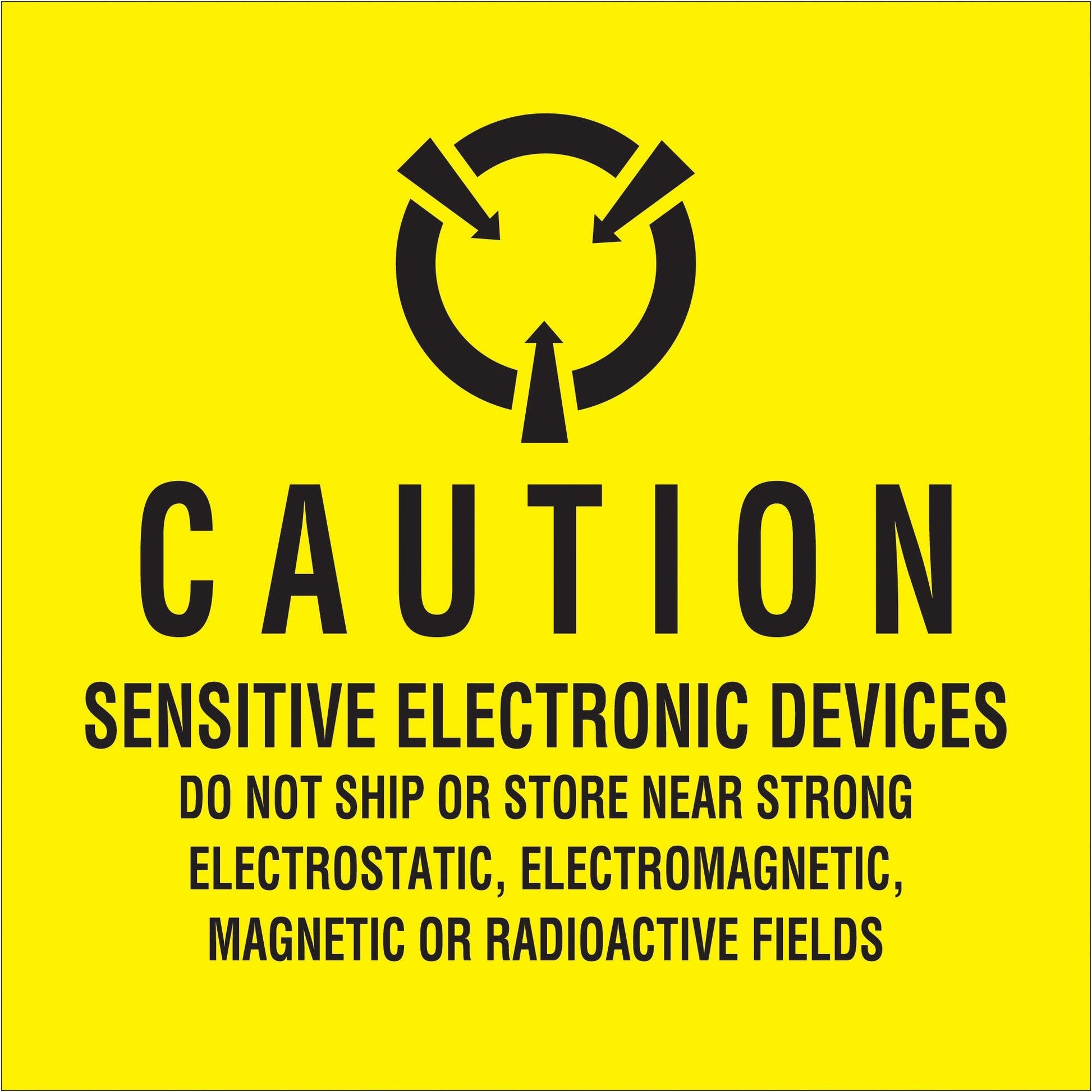 4 x 4" - "Sensitive Electronic Devices" Labels - DL9100