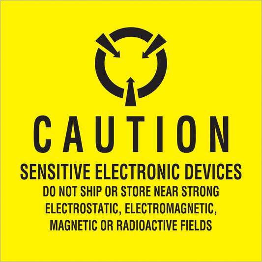 4 x 4" - "Sensitive Electronic Devices" Labels - DL9100