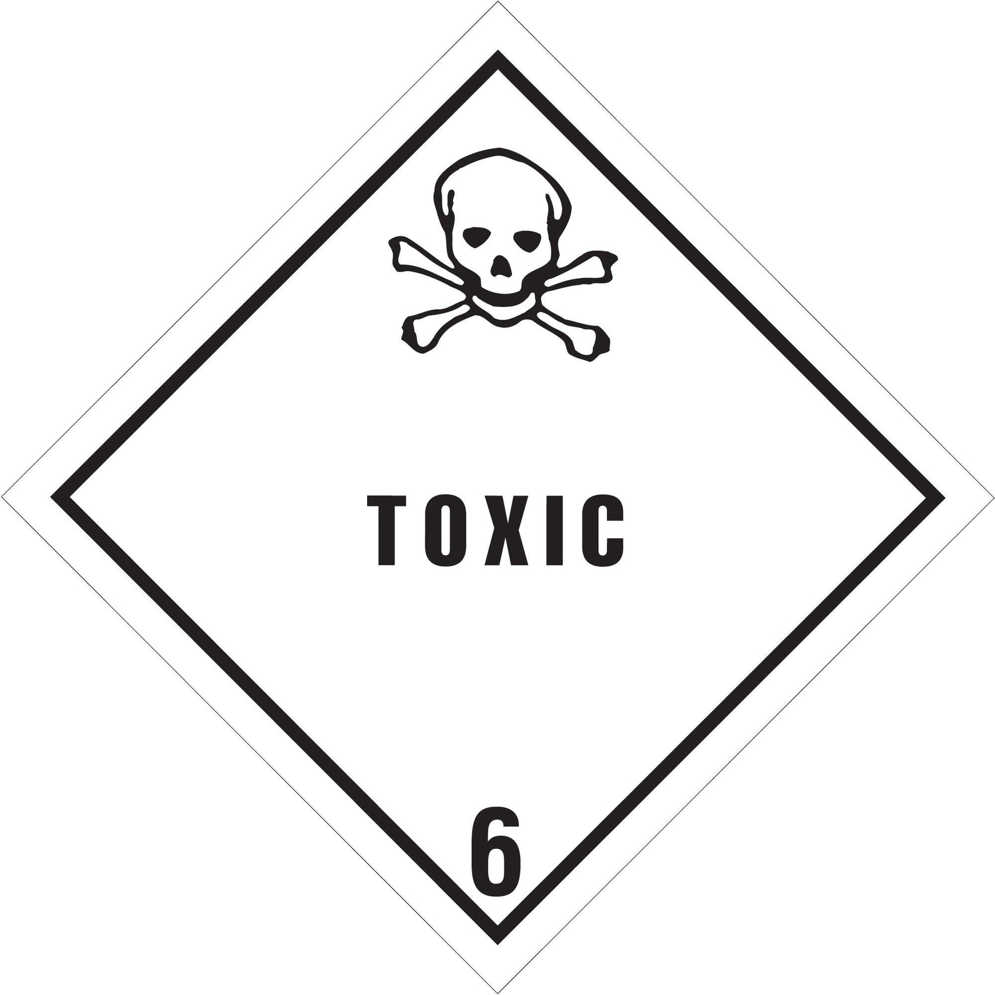 4 x 4" - "Toxic - 6" Labels - DL5181