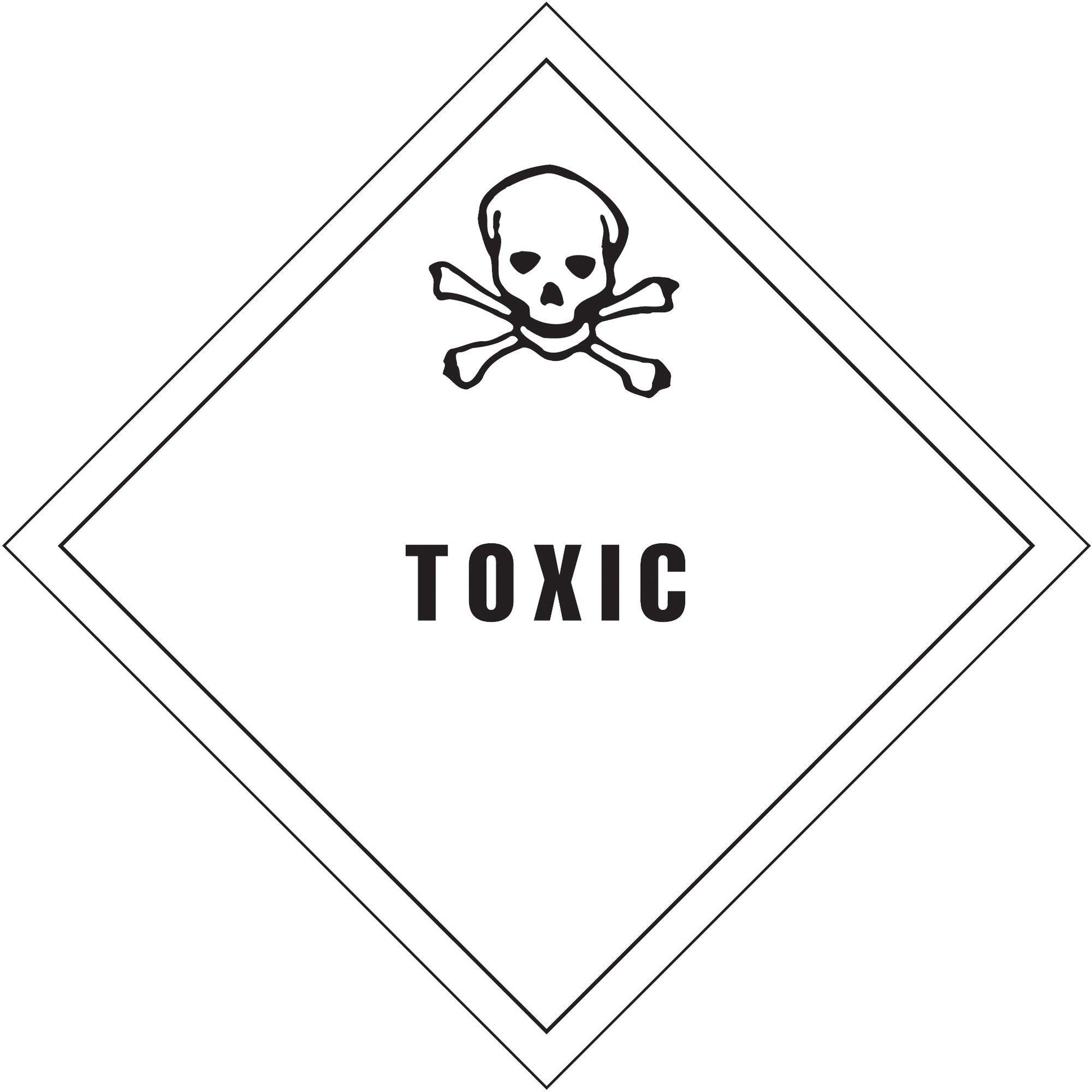 4 x 4" - "Toxic" Labels - DL5833