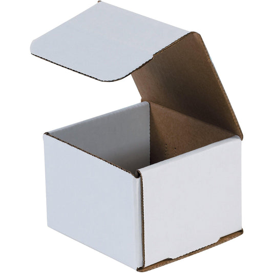 4 x 4 x 3" White Corrugated Mailers - M443