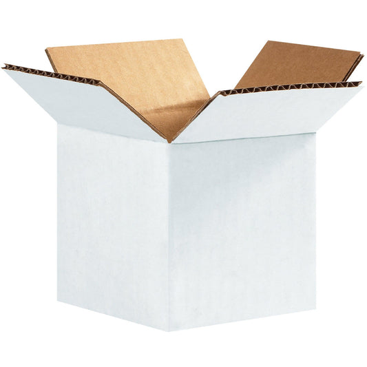 4 x 4 x 4" White Corrugated Boxes - 444W