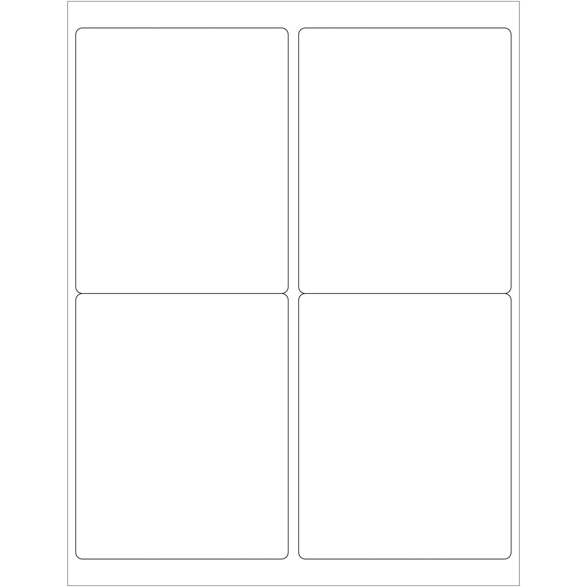 4 x 5" White Rectangle Laser Labels - LL129