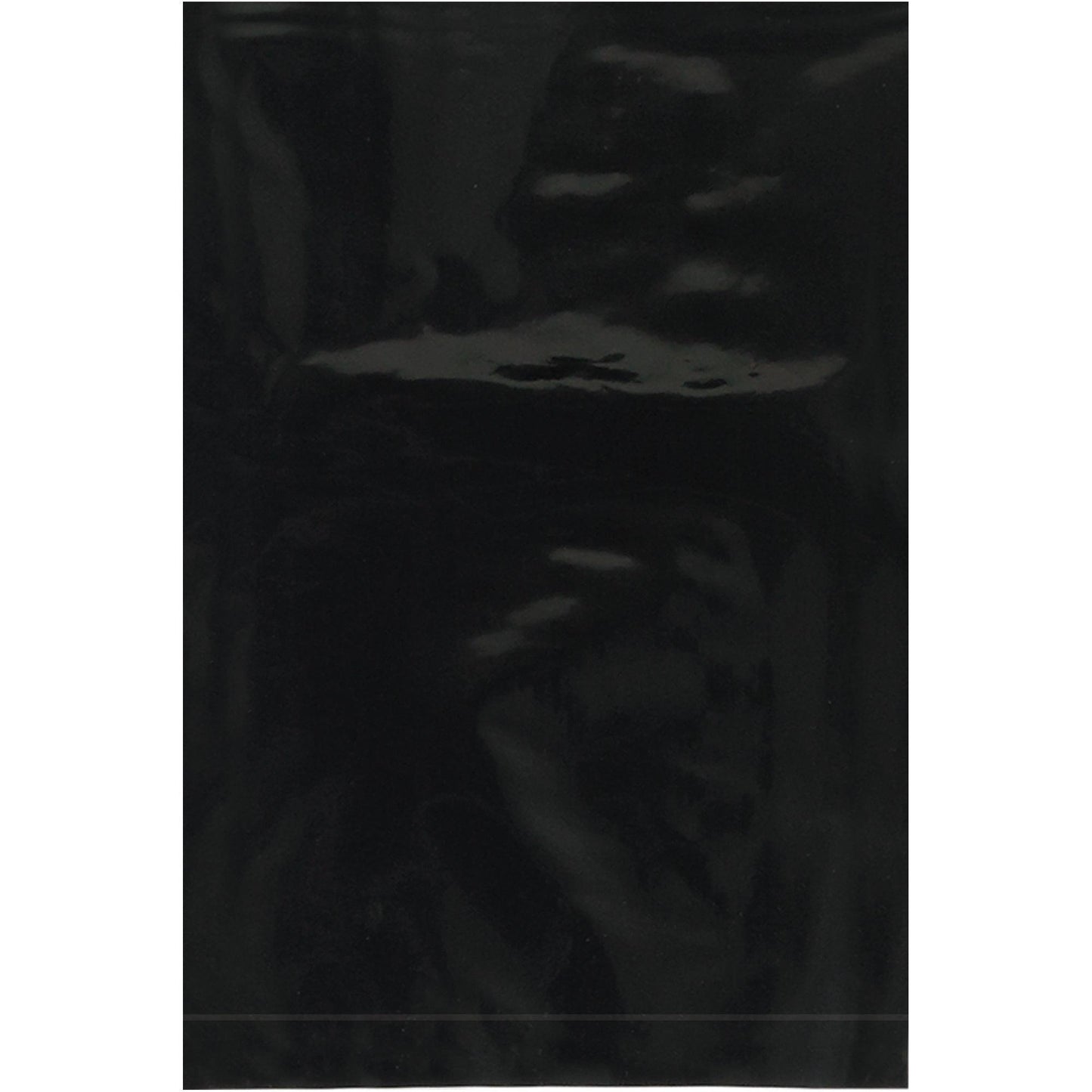 4 x 6" - 2 Mil Black Flat Poly Bags - PB390BK