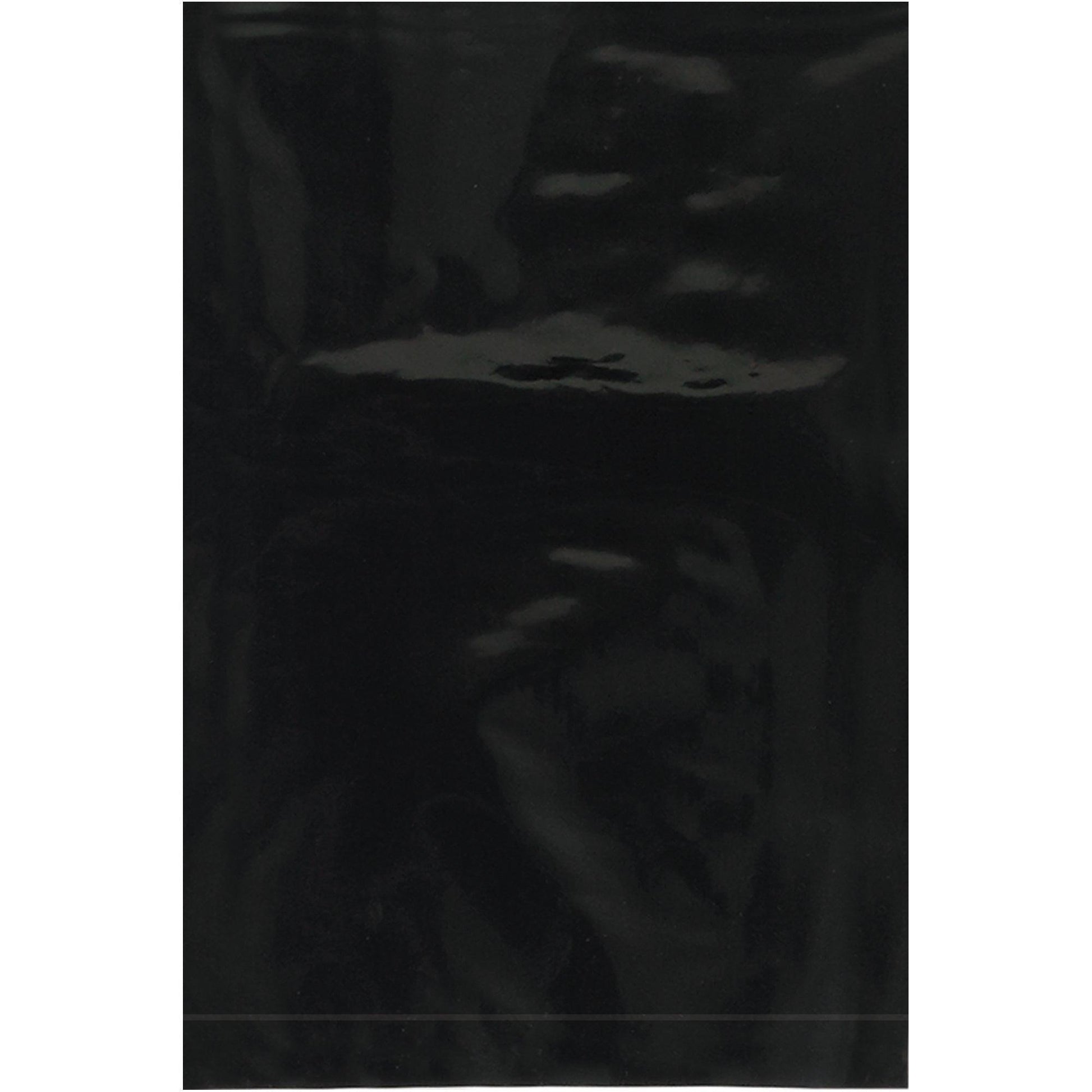 4 x 6" - 2 Mil Black Flat Poly Bags - PB390BK